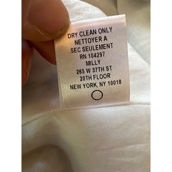 Milly Womens Silk Blend Sleeveless Novelty Bird Print Dress With Belt Size 2 - Picture 7 of 7